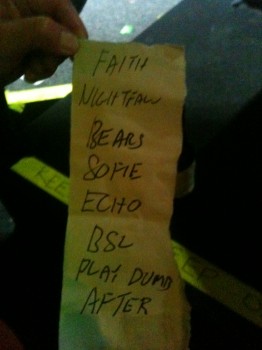 The Crookes Set List
