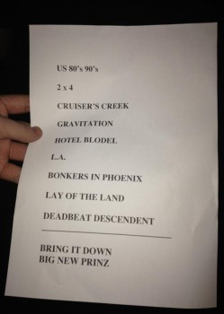 Brix and the Extricated Set List